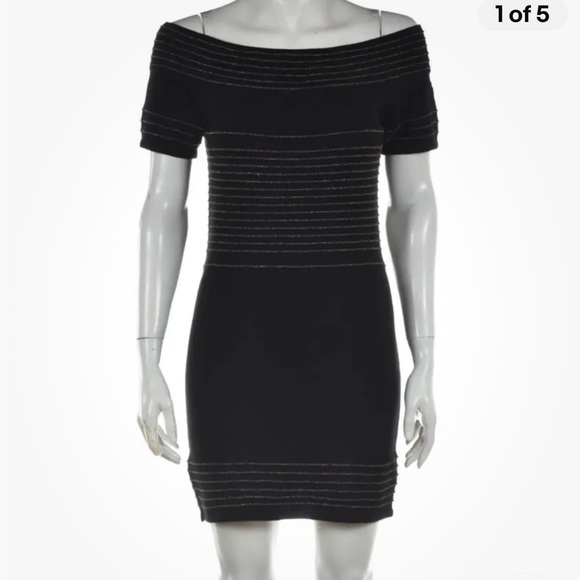 WOW Couture Black Bodycon Slip on Party Dress, Size Medium - Picture 1 of 11